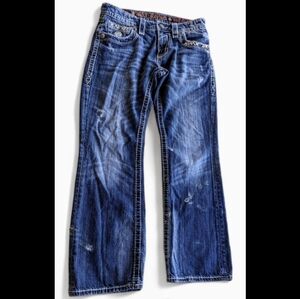 Rock Revival Dustin Boot Cut size 32 Jeans men's 30 inseam